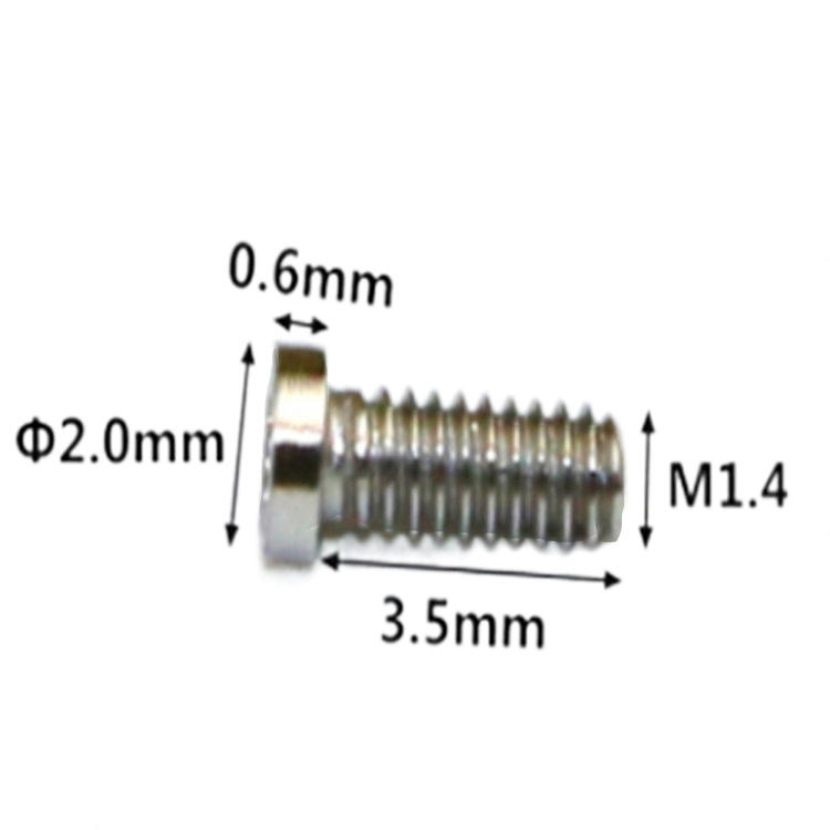 Высокоточный миниатюрный 6-лепестковый микровинт M1.4 для часов