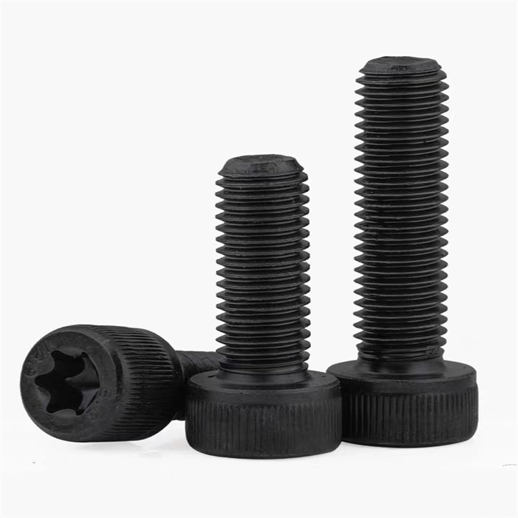Черный винт Torx из нержавеющей стали класса 12,9 m6 с накатанной головкой